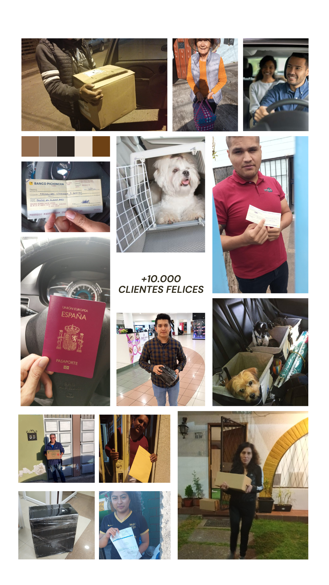 White Brown Simple Aesthetic Photo Collage iOS Home Screen